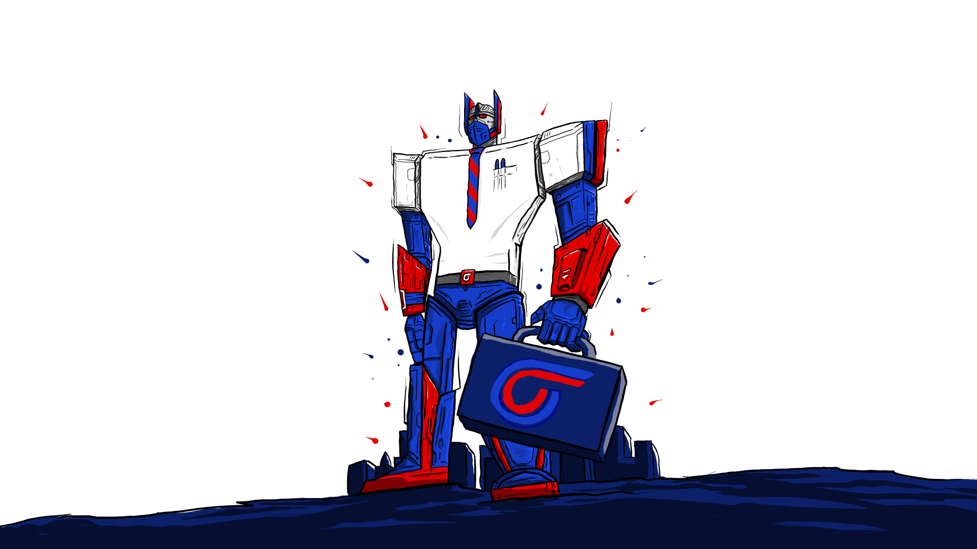 Optimus Consulting AI strategy and business transformation hero illustration